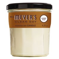 Mrs. Meyer's Clean Day Scented Soy Candle, Acorn Spice Scent, 4.9 ounce candle