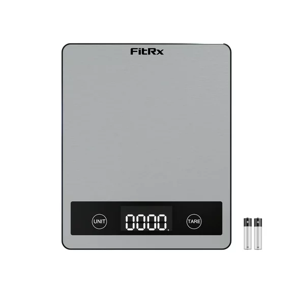 FitRx Precision Food Scale, Stainless Steel Digital Kitchen Scale, up to 11lb