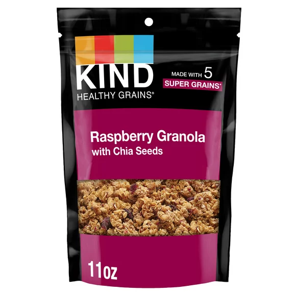 KIND Healthy Grains Clusters, Raspberry with Chia Seeds, 11 oz, 1 Bag
