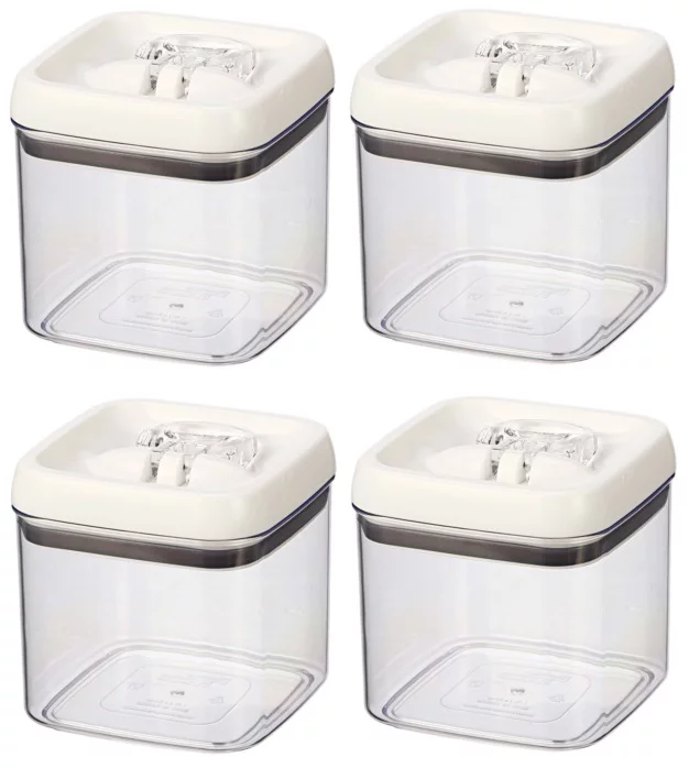 Better Homes & Gardens Flip-Tite Square Container, 4.5 Cups - Set of 4