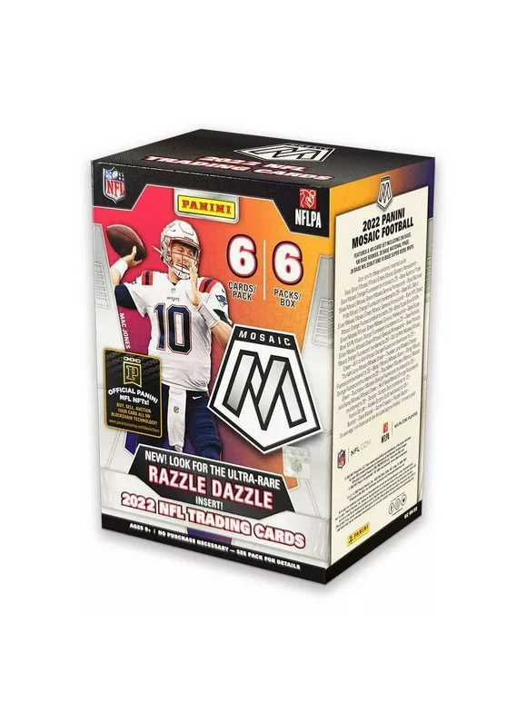 2022 Panini Mosaic Football Blaster Box Trading Cards| Look for Exclusive Orange Fluorescent Parallels!