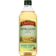 Pompeian Extra Light Tasting Olive Oil, Light and Subtle Flavor, Perfect for Frying and Baking, Naturally Gluten Free, Non-Allergenic, Non-GMO, 32 FL. OZ., Single Bottle
