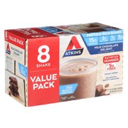 Atkins Gluten Free Protein-Rich Shake, Milk Chocolate Delight, Keto Friendly, 8 Count (Ready to Drink)