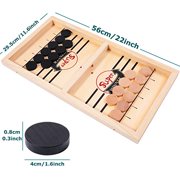 Boby Fast Sling Puck Game,Wooden Table Hockey Game Foosball Winner Board Games,Parent-Child Interactive Chess Toy,Sling Hockey Table Game for Adults and Kids