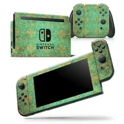Tropical Grunge Floral Pattern - Skin Wrap Decal Compatible with the Nintendo Switch Console + Dock + JoyCons Bundle