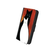KuzmarK Samsung Galaxy S5 Wallet Case - Black & White Kitties Abstract Cat Art by Denise Every