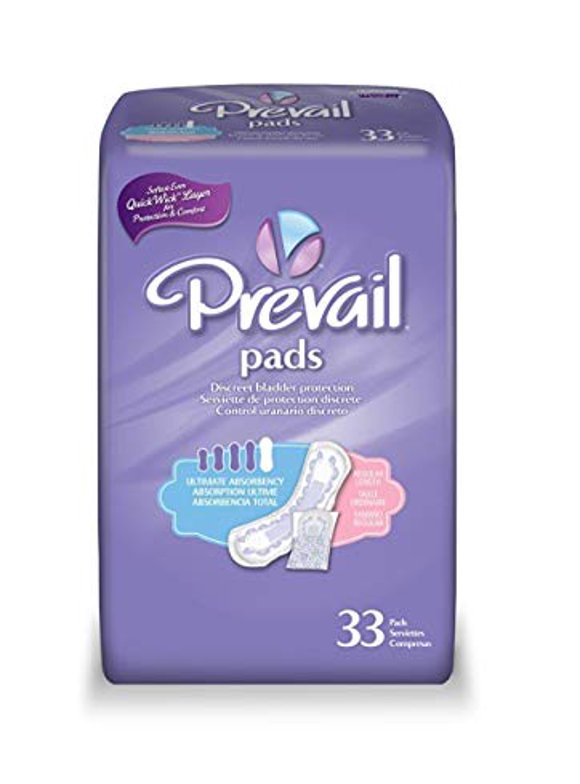 Prevail Incontinence Pad  Ultimate 4 bags of 33 (132 ct.)