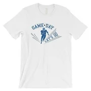 GAME DAY for Detroit T-Shirt Mens White Graphic Tee Gift For Him