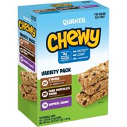 Quaker Chewy Granola Bars, 3 Flavor Back to School Variety Pack, (58 Pack)