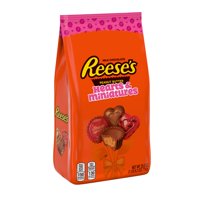 REESE'S, Hearts and Miniatures Assortment Milk Chocolate Peanut Butter Candy, Valentine's Day, 25.2 Oz., Variety Bag