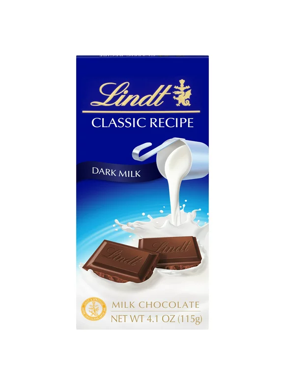 Lindt CLASSIC RECIPE Dark Milk Chocolate Bar, Mothers Day Gifts, 4.1 oz.