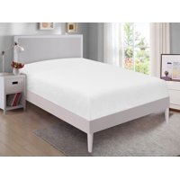 Mainstays Easy Care 300 Thread Count Cotton Rich Percale Arctic White Twin/Twin-XL Fitted Sheet
