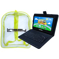 LINSAY 10.1" 2GB RAM 32GB Storage Android 10 Tablet with keyboard Black and Backpack