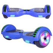 SISIGAD Bluetooth Hoverboard 6.5" Two-Wheel Self Balancing Hoverboard with LED Lights Electric Scooter without  Free Carry Bag for Adult Kids Gift UL 2272 Certified Blue 1 PCS