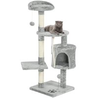 Erommy 57-in Cat Tree & Condo Scratching Post Tower, Light gray