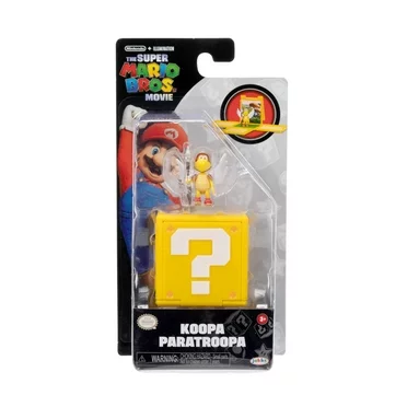 The Super Mario Bros. Movie 1.25 inch Mini Koopa Paratroopa Figure with Question Block