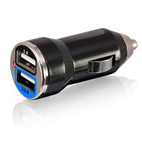 EpicDealz Dual USB Car Charger 3.1Amp 15.5W - 1.0&2.1A Smart Power Supply For T-Mobile Sidekick 4G Android Phone, Matte Black (T-Mobile) - Compact