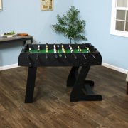 Sunnydaze Folding Foosball Table - 48 Inch Indoor Rod Hockey - Hollow Metal Rods - Space Saving Design for Family Game Room, Bar or Recreational Room