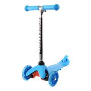 Scale Sports Adjustable Kids Push Kick Scooter with Light Up Wheels Blue