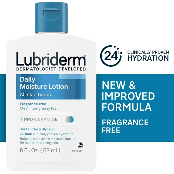 Lubriderm Unscented Daily Moisture Lotion   Pro-Ceramide, 6 fl. oz