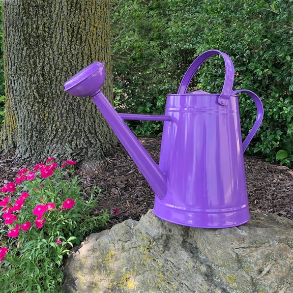 Tierra Garden 2.1 Gallon Traditional Metal Purple Metal Watering Can