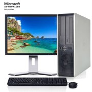HP Desktop Computer Bundle with Intel Core 2 Duo Processor 4GB of RAM DVD 300Mps Wifi with a 17" LCD and Windows 10-Refurbished