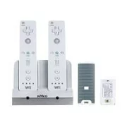Nyko Charge Station - Charging stand 2 x - NiMH - 2 output connectors - for NINTENDO Wii Remote, Wii Remote Plus, Wii Remote with Wii MotionPlus