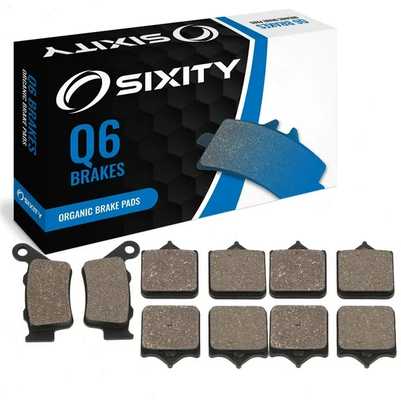 Sixity Q6 Front Rear Organic Brake Pads compatible with BMW S1000RR 2010-2014 Complete Set