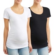 Oh! Mamma Maternity Scoop Neck Tee 2 Pack - Available in Plus Sizes