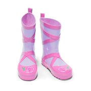 Kidorable Girls Pink Ballerina Slipper Lined Rubber Rain Boots 11-2 Kids