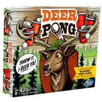 Deer Pong Game, Talking Deer Head and Music, Family Game for Ages 8+