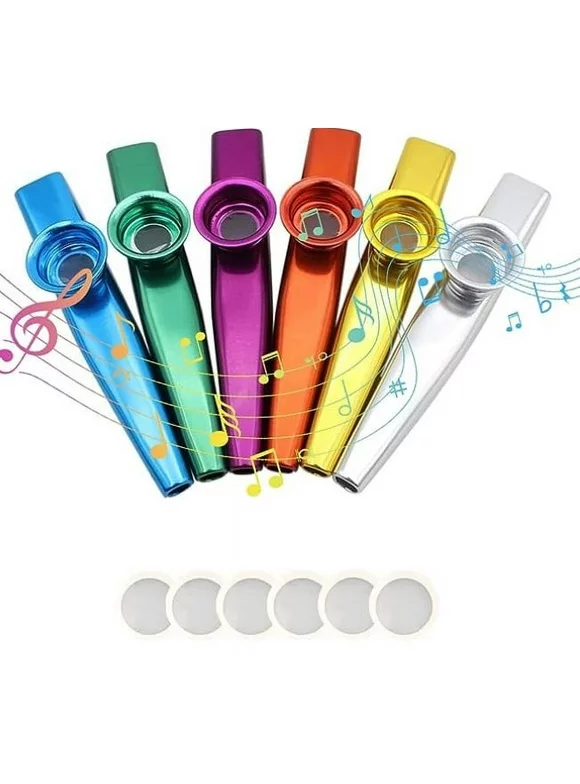 6 Pcs Kazoo Instruments Metal Kazoo Kids Musical Instruments For Kids Adults