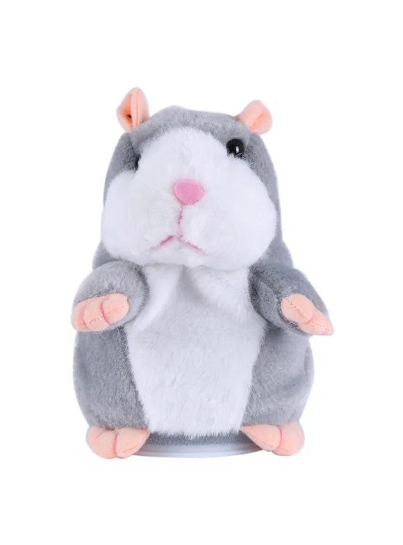 Talking Hamster Plush Toy, Repeat What You Say Funny Kids Stuffed Toys, Talking Record Plush Interactive Toys for Birthday Gift Kids Early Learning