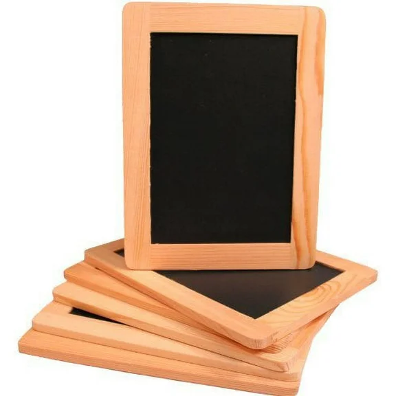 Creative Hobbies® Synthetic Chalkboard with Unfinished Wood Frame, 4 x 6 Inch -Pack of 6 Chalkboards