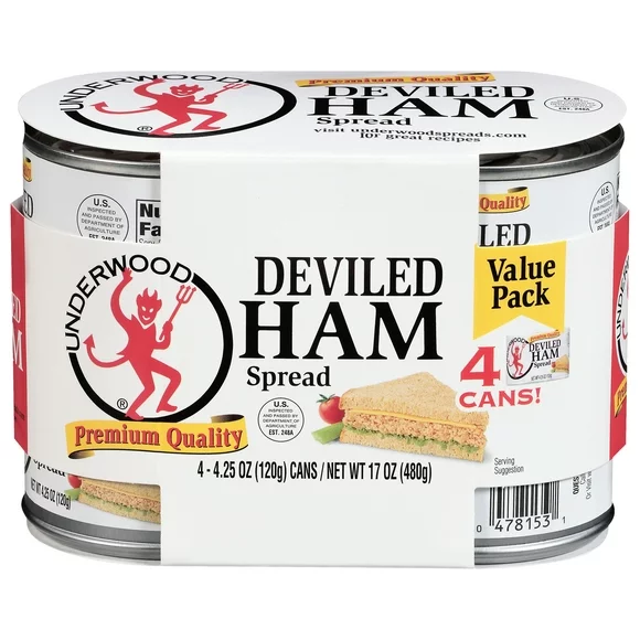 Underwood Deviled Ham Spread, 4.25 oz, 4 Count