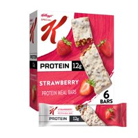 Kellogg's Special K Protein Bars, Meal Replacement, Protein Snacks, Strawberry, 9.5oz Box, 6 Bars