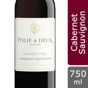 Folie a Deux Alexander Valley Cabernet Sauvignon Red Wine, 750mL Wine Bottle