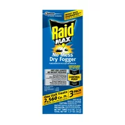 Raid Max No Mess Dry Fogger 0.42 oz, 3 cans