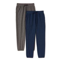 Athletic Works Boys Jersey Knit Jogger Sweatpants, 2-Pack, Sizes 4-18 & Husky
