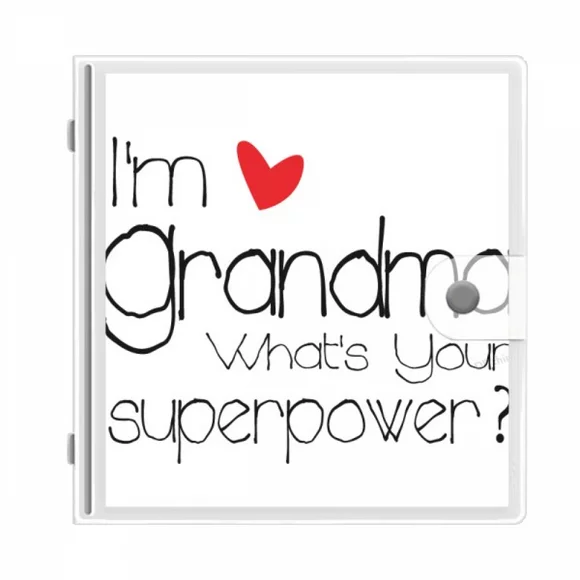 I'm a Grandma What's your Superpower Photo Album Wallet Wedding Family 4x6