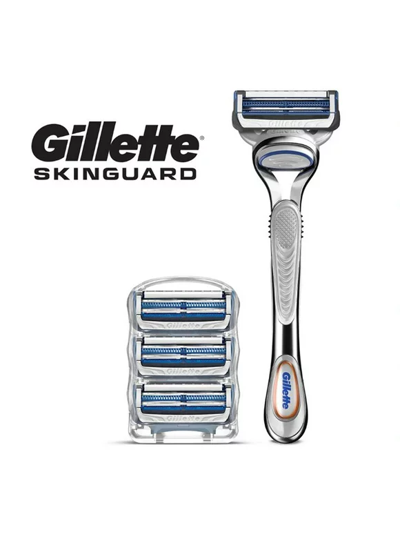 Gillette SkinGuard Men's Razor for Sensitive Skin, Handle + 4 Refills,1 Set by Gillette
