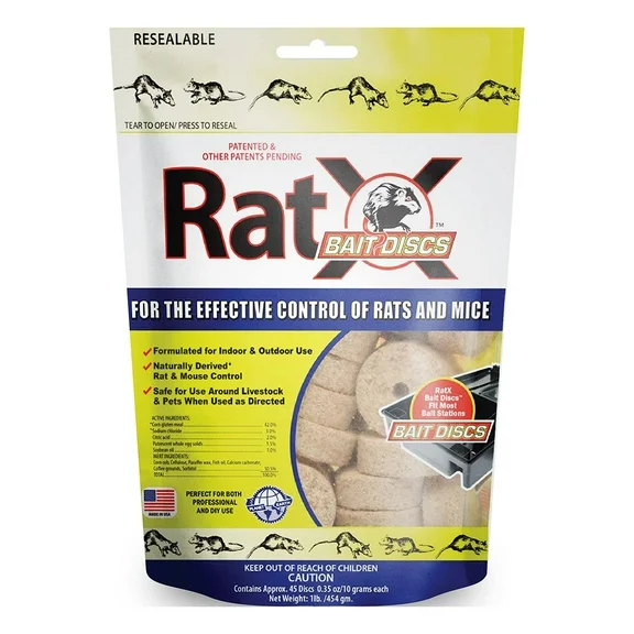 RatX Bait Disc For All Speices Of Rats and Mice- EcoClear Products