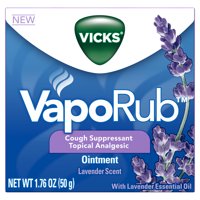 Vicks VapoRub Cough Suppressant Chest Rub Ointment, Lavender, 1.76 oz