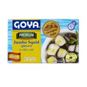 Goya Jumbo Squid Pieces in Olive Oil, 4 Oz Can, 25 Count