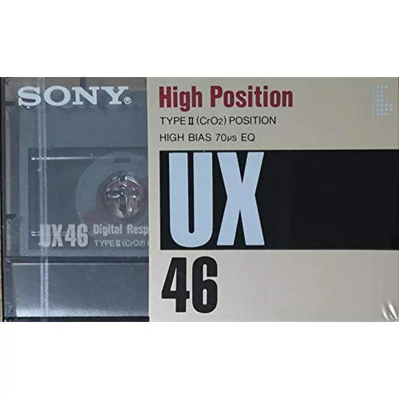 Sony cassette tape UX 46 minutes 1 high positive UX 46// Magnetic