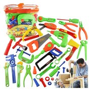 SANWOOD Construction Toys Kit Kids Play Pretend Toy Tool Set Workbench Construction Workshop Toolbox Tools