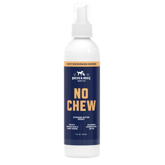 Rocco & Roxie No Chew Extreme Bitter Spray for Dogs and Cats, Anti Chew Repellent Spray, 8 oz