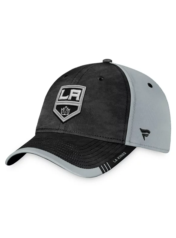 Men's Fanatics Branded Black/Gray Los Angeles Kings Authentic Pro Rink Camo Flex Hat