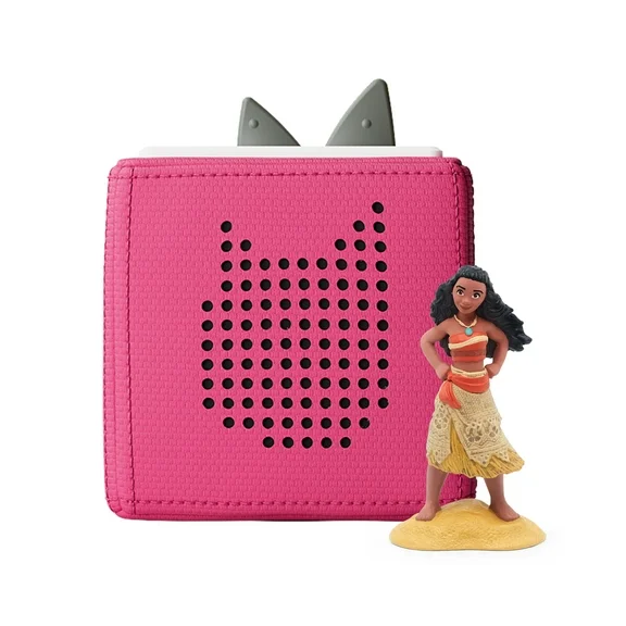 Tonies Disney Toniebox Audio Player Starter Set with Moana, Pink, Weight: 3 lbs