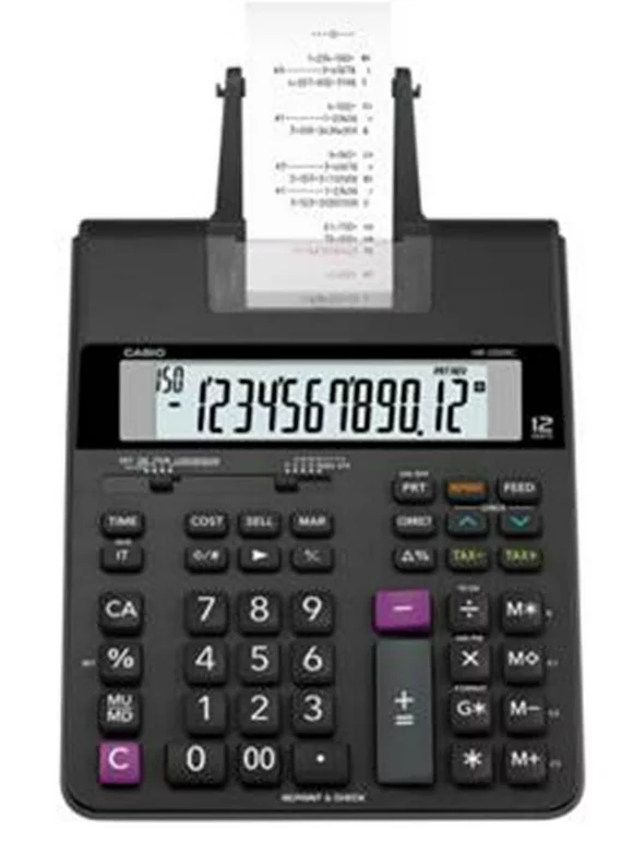 HR200RC Printing Calculator 12-Digit, LCD
